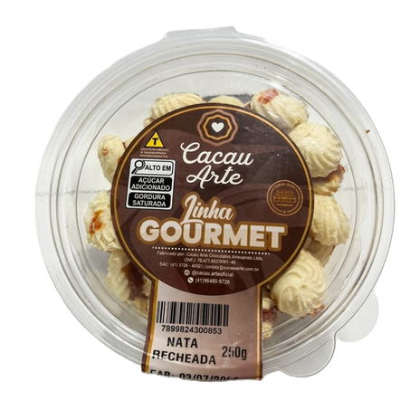 Biscoito Cacau Arte Amanteigado Nata Recheada Pote 250g 
 