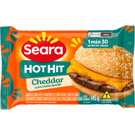 Sanduiche hot hit seara 145g cheddar