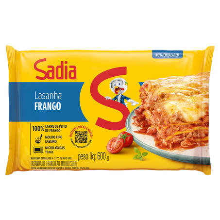 Lasanha Sadia Frango 600G