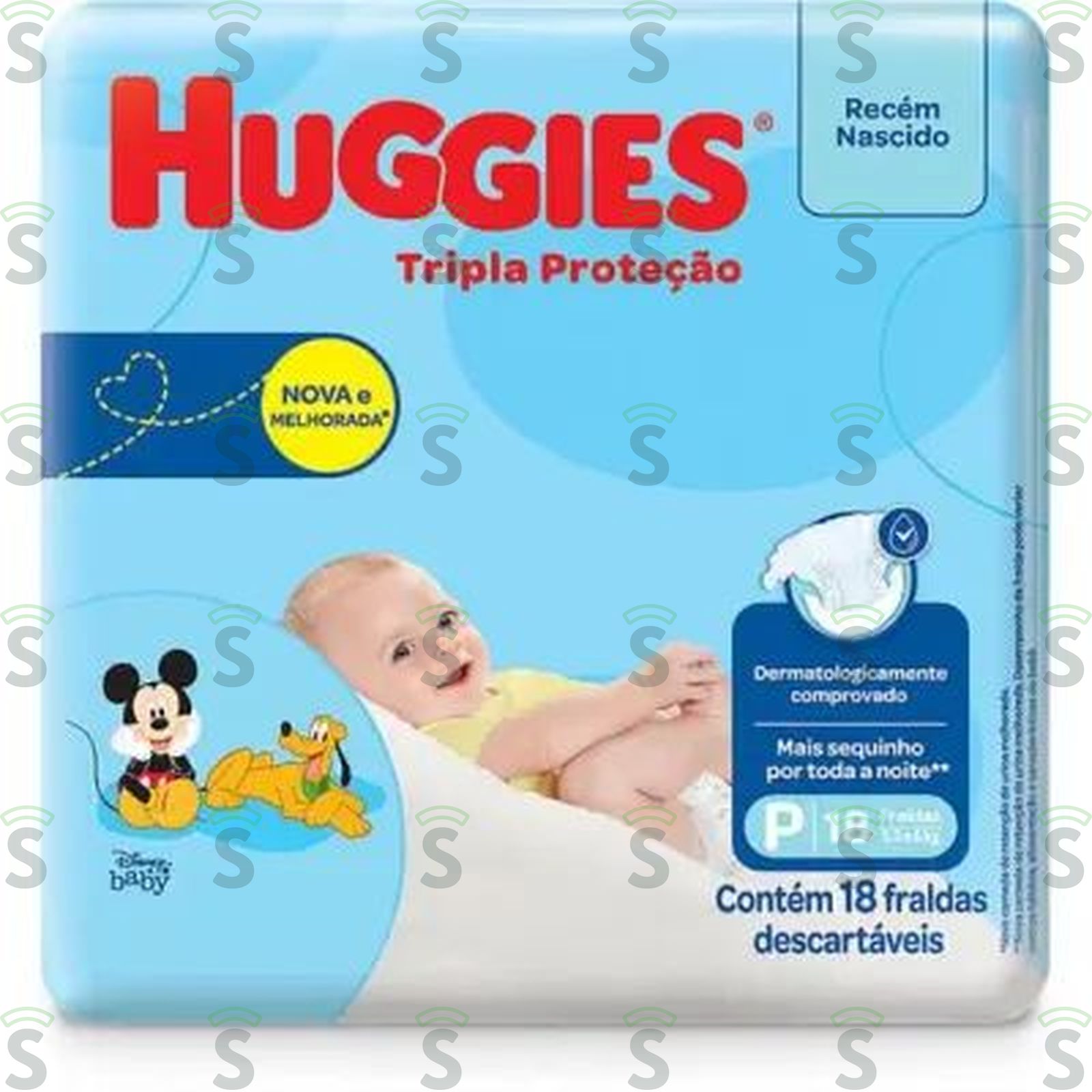 Huggies-fralda tripla protecao rn p c/18