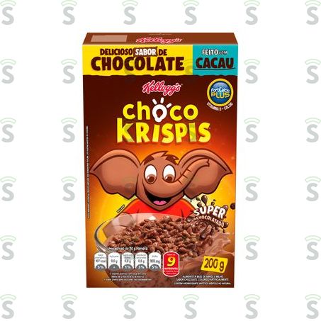  Cereal Matinal Kellogg's Choco Krispis Sabor Chocolate Pacote 200gr