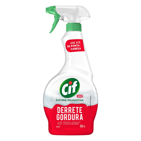 Limpador Cif 500ml - Derrete Gordura - Espuma Desincrustante