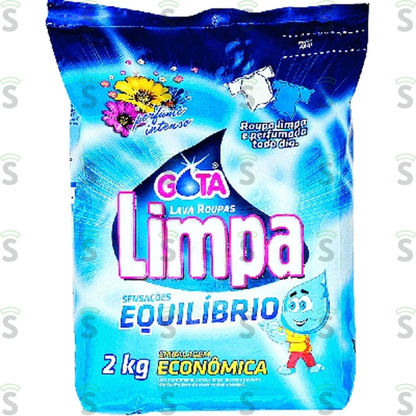 Sabão Em Pó Gota Limpa Equilíbrio Sachê 2KG