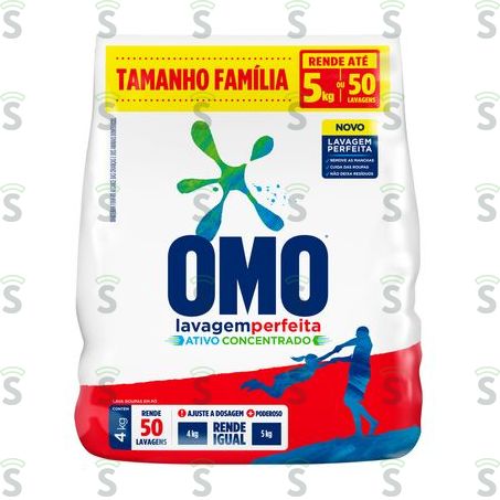  Omo-lava Roupas 4kg Sch Lavagem Perfeita