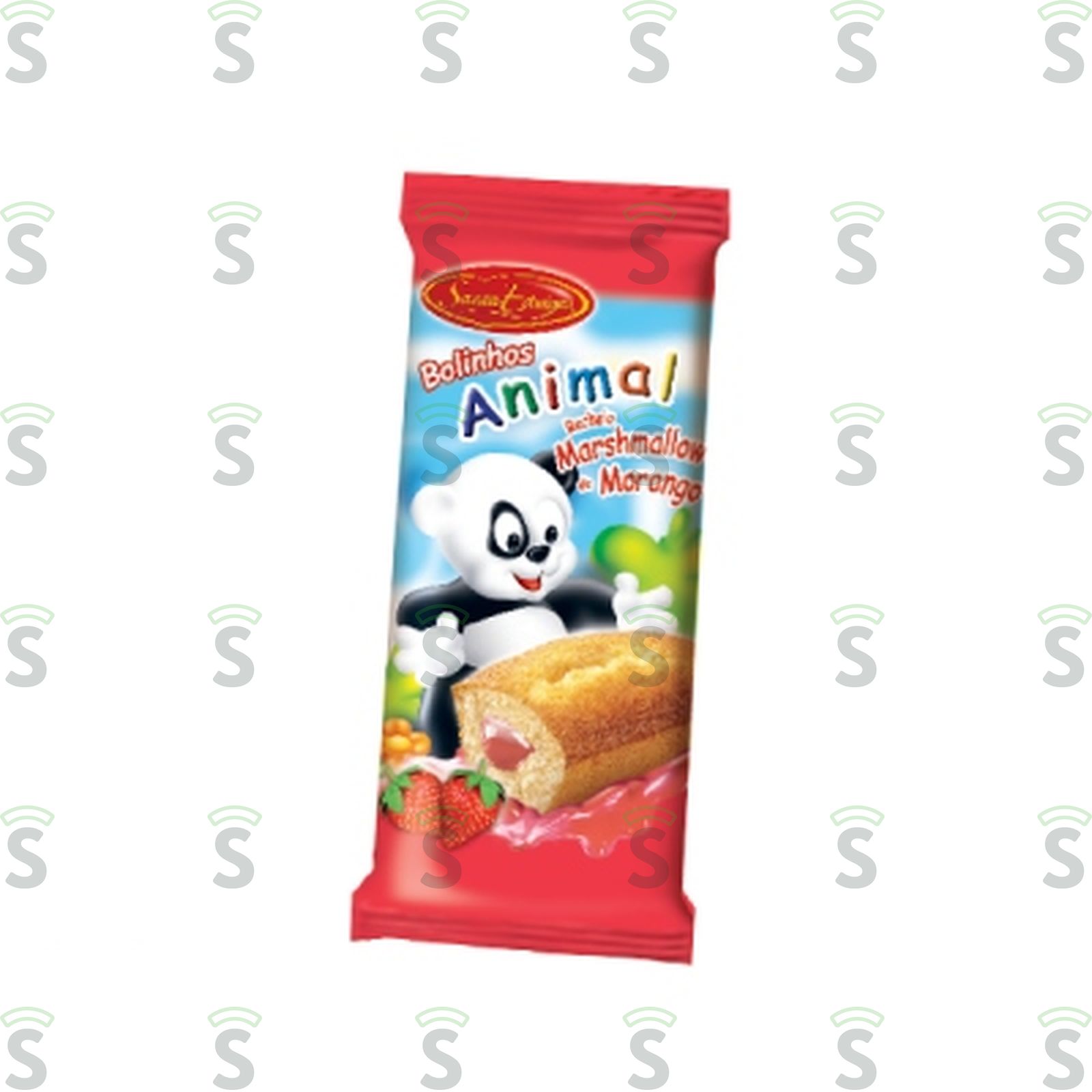 Bolinho Santa Edwiges Animal Morango Marshmallow Embalagem 40G