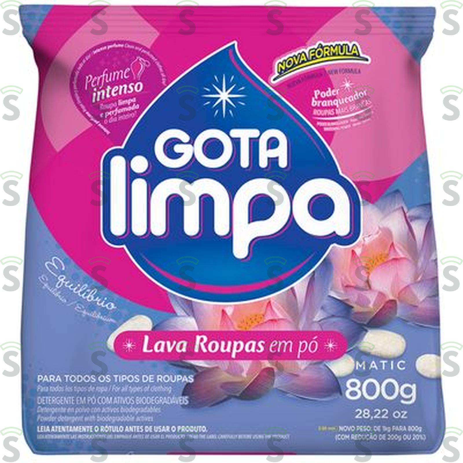 LAVA ROUPA PO GOTA LIMPA 800G EQUILIBRI