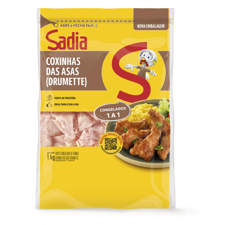 Coxinha da Asa Sadia 1kg - Congelada - IQF
