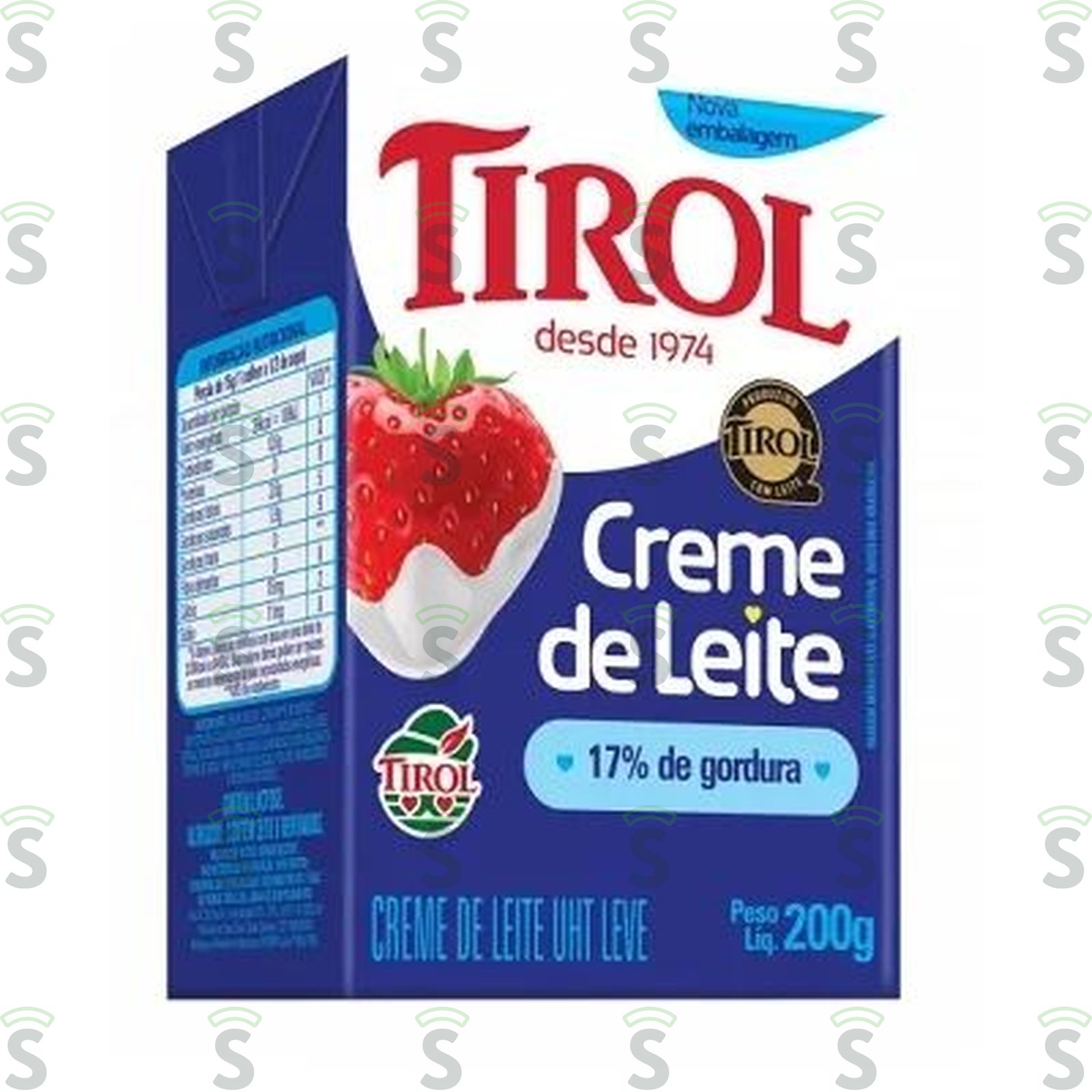 Creme de Leite Tirol UHT Leve Homogeneizado Tirol Caixa 200gr