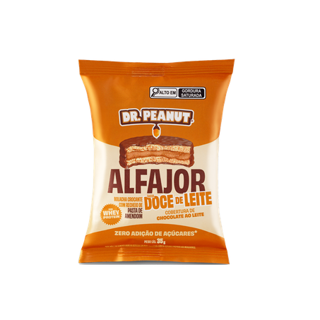 Alfajor Dr. Peanut Doce de Leite com Cobertura de Chocolate ao Leite 35g