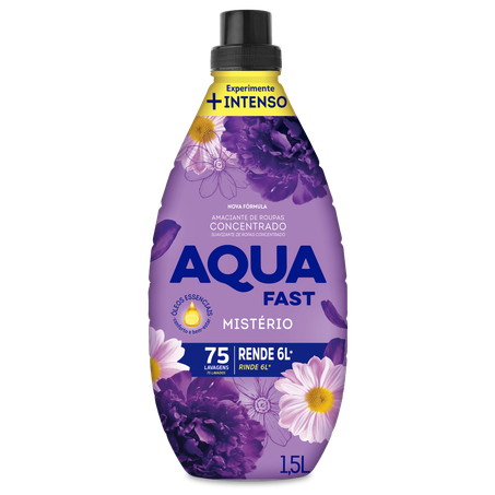 Amaciante conc aquafast lilas misterio 1,5l gts 250ml