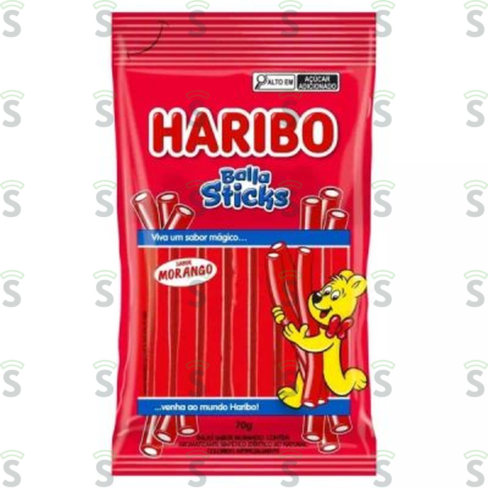 BALA HARIBO TUBES 70G MORANGO