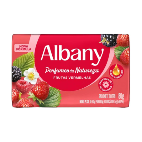 Sabonete Albany 85g - Natureza - Frutas Vermelhas