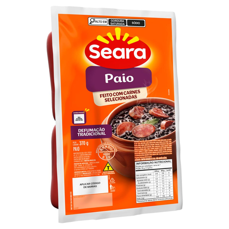 Linguiça Paio Seara 370g - Defumada