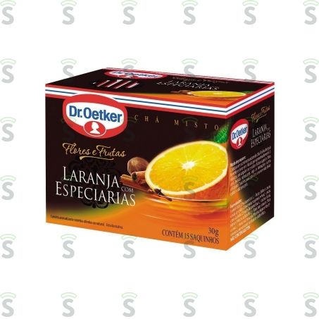  Chá Dr Oetker Laranja Com Especiarias Embalagem 30g