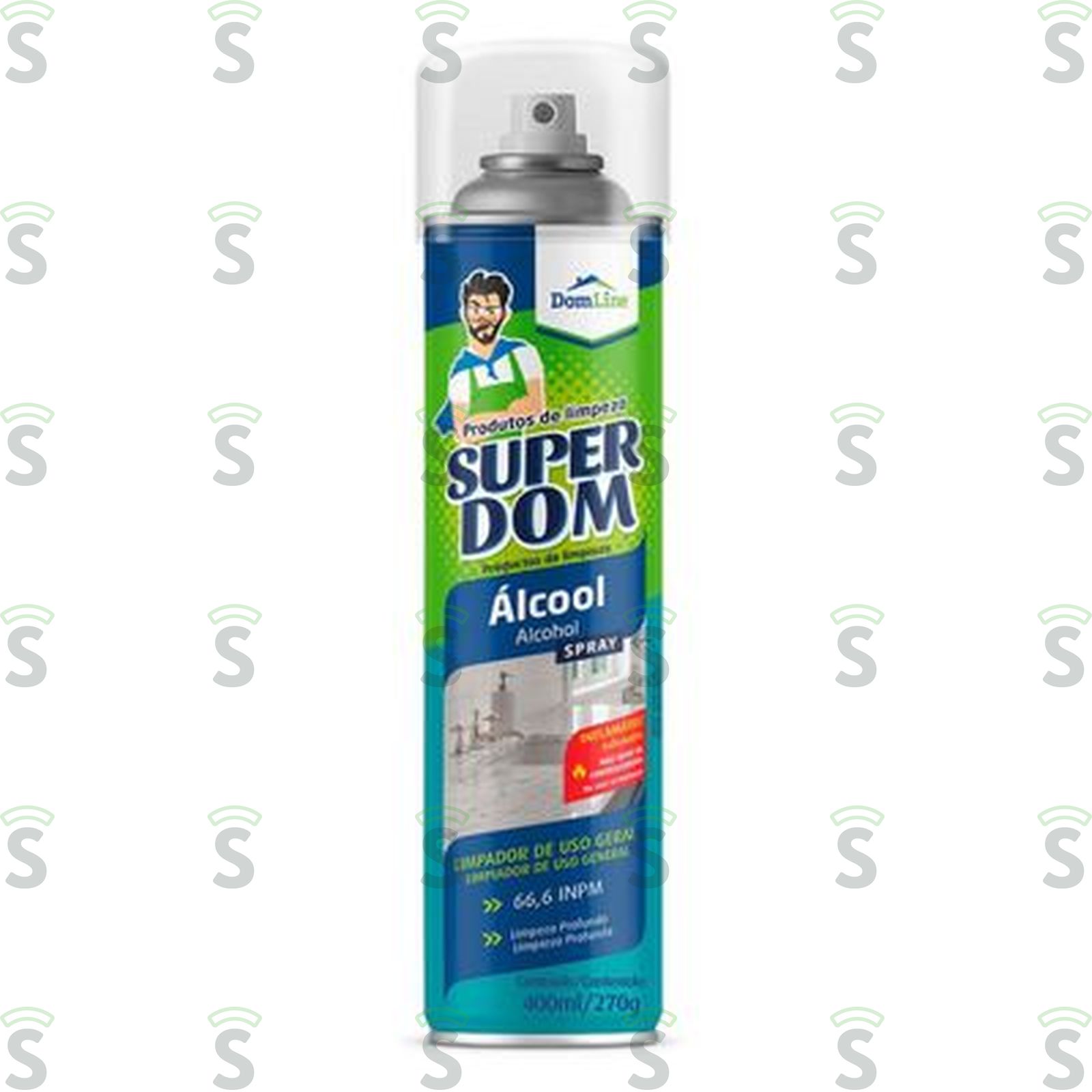 Alcool Aerossol 66,6º Dom Line 400ML