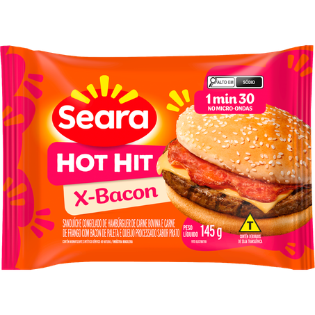 Sanduiche hot hit seara 145g bacon