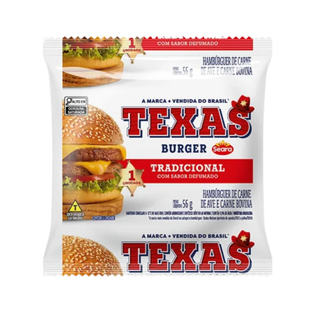 Hambúrguer Texas Burger Seara 56g - Misto