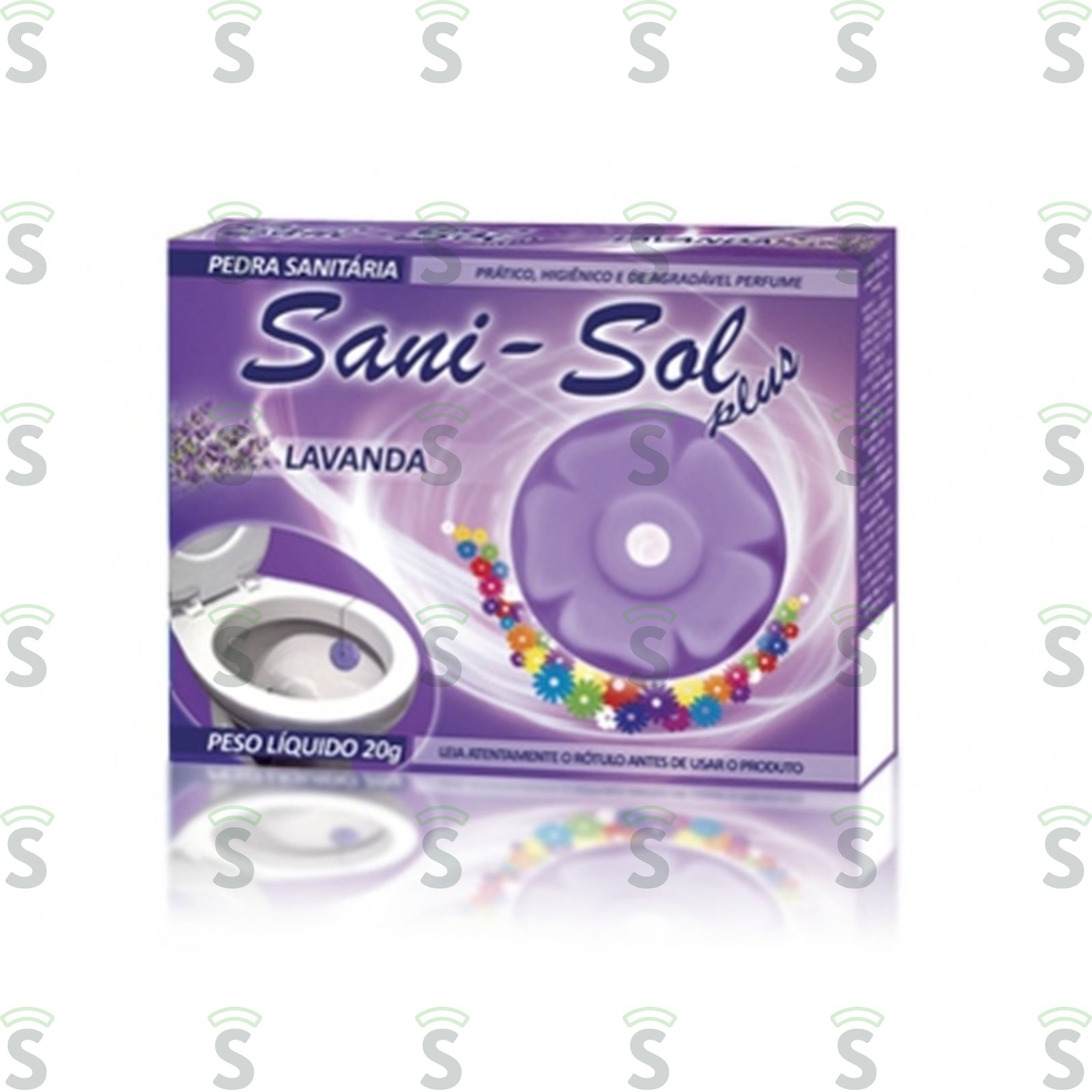 Pedra Sanitária Sani-sol Plus Lavanda Embalagem 20G