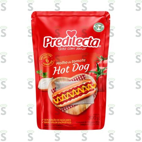  Molho de Tomate Hot Dog Predilecta Sachê 300gr