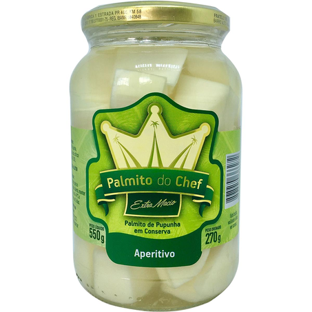 Palmito de Pupunha Do Chef 270g - Aperitivo - Vidro