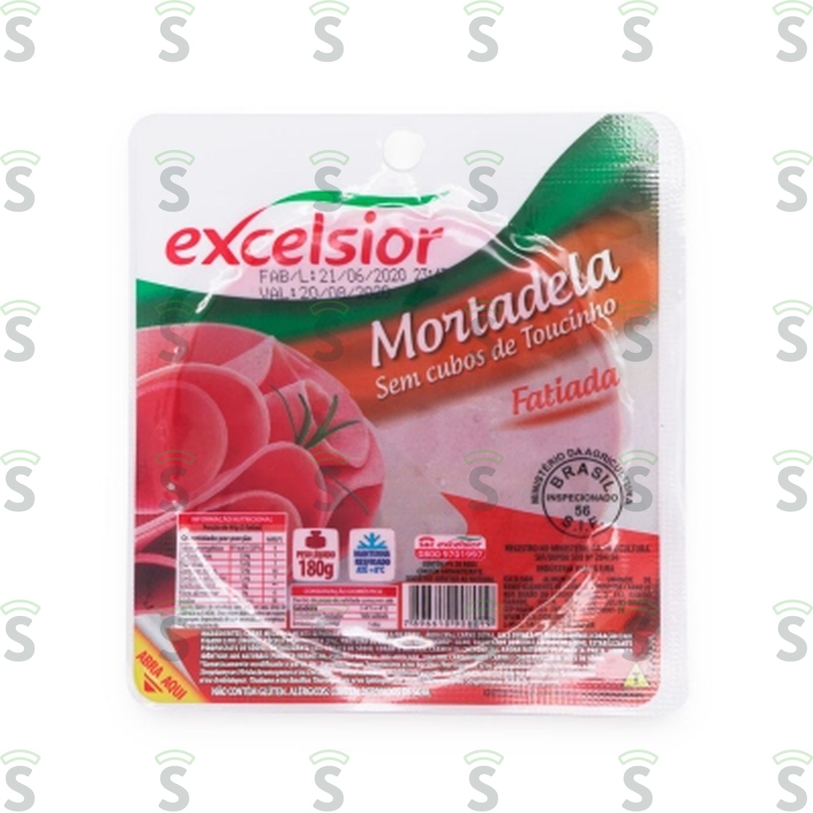 Mortadela Excelsior Fatiada Sem Cubos de Toucinho 180G
