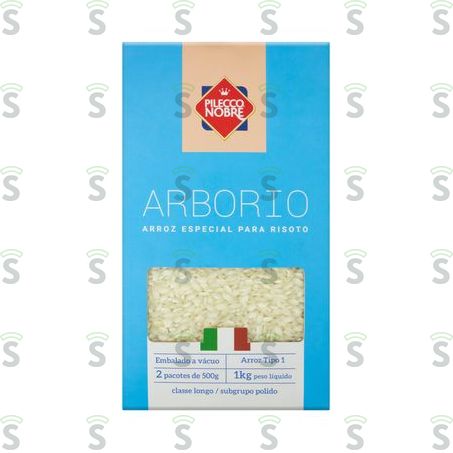  Arroz Arbório Tipo 1 Pilecco Nobre Caixa 2 Unidades 1kg
