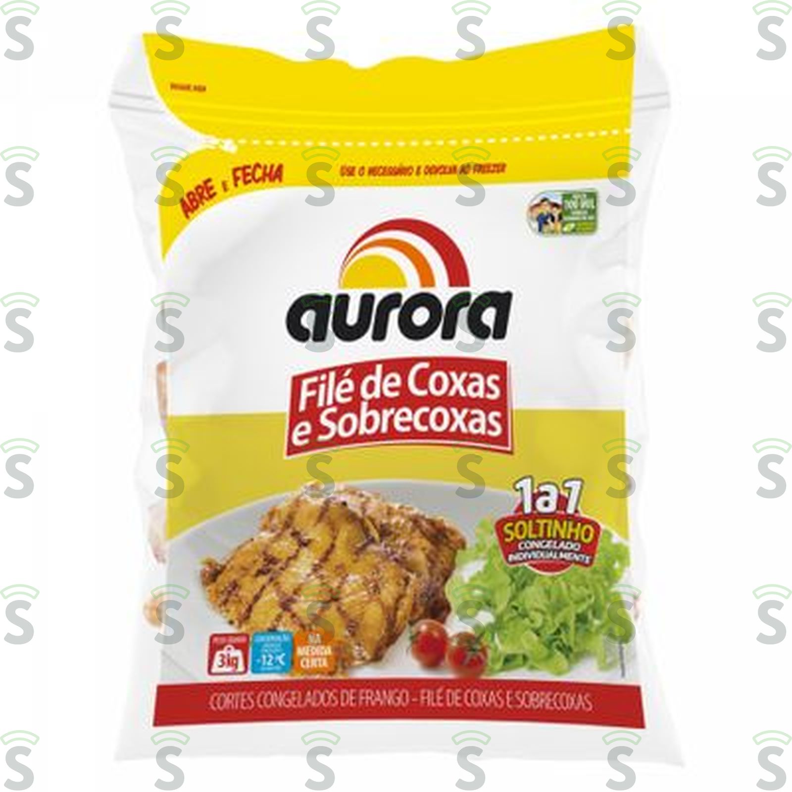 Filé Coxa E Sobrecoxa Congelada Aurora Embalagem 1KG