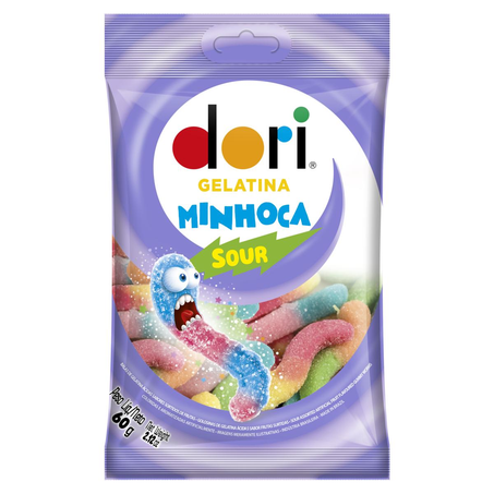 Bala Dori 60g - Gelantina - Minhoca Ácida