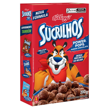 Cereal Matinal Sucrilhos 200g - Power Pops - Chocolate