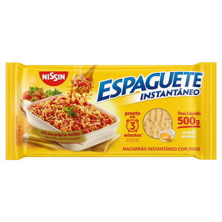 Massa Instantânea Nissin 500g - Espaguete T-3
