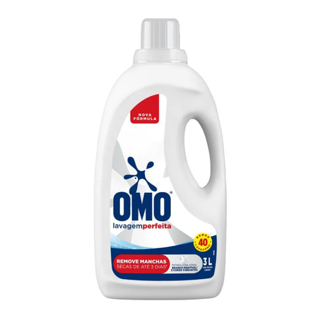 Lava Roupas Líquido Omo Lavagem Perfeita 3l