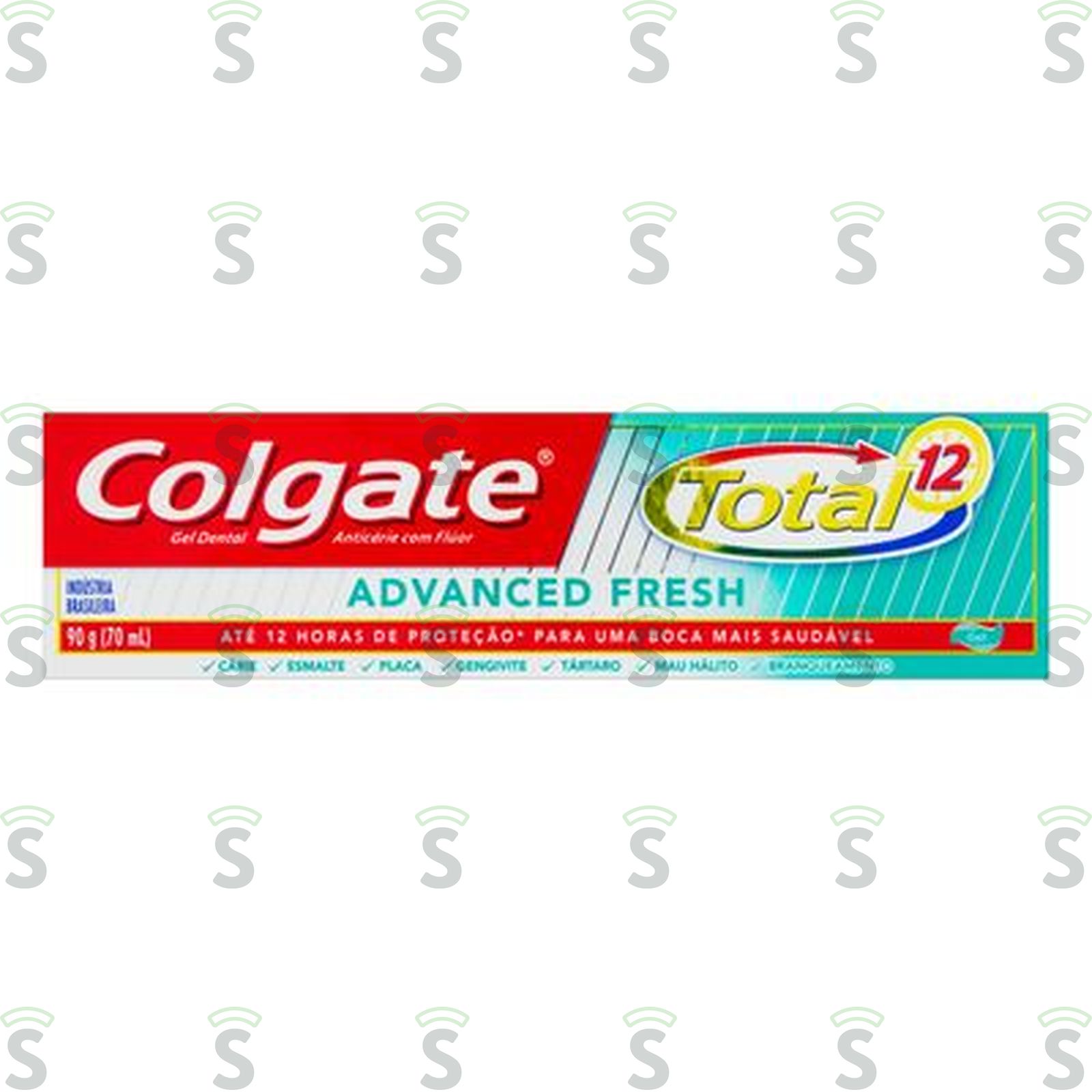 Creme Dental Anticárie com Flúor Colgate Total12 Advanced Fresh Caixa 90gr