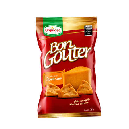 Biscoito orquídea 75g bon gouter queijo parmesão