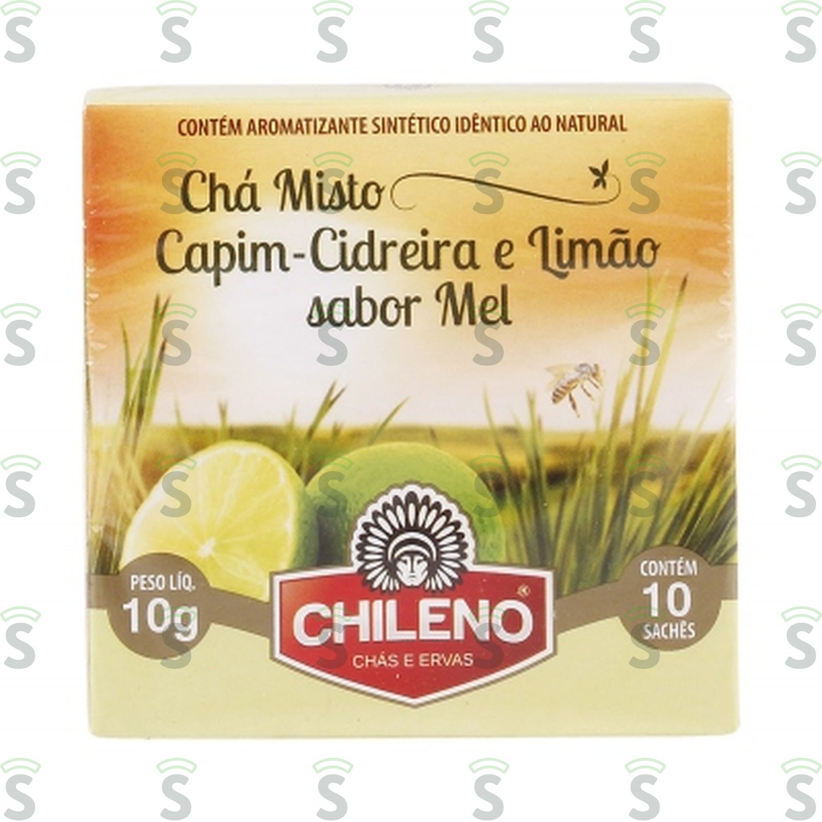 Chá Misto Chileno Capim-Cidreira, Limão e Erva Mate Caixa com 10un - 10gr
