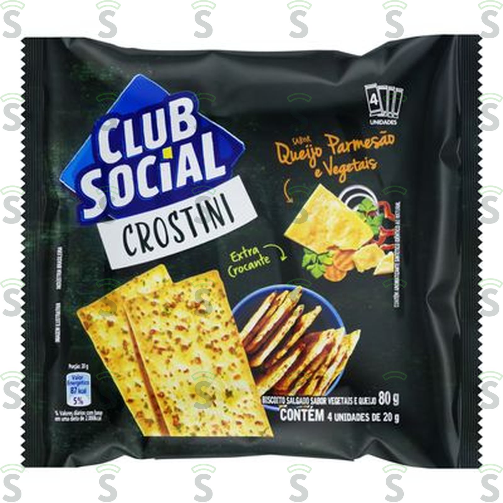 Club social-crostini 80g parmesao vegeta