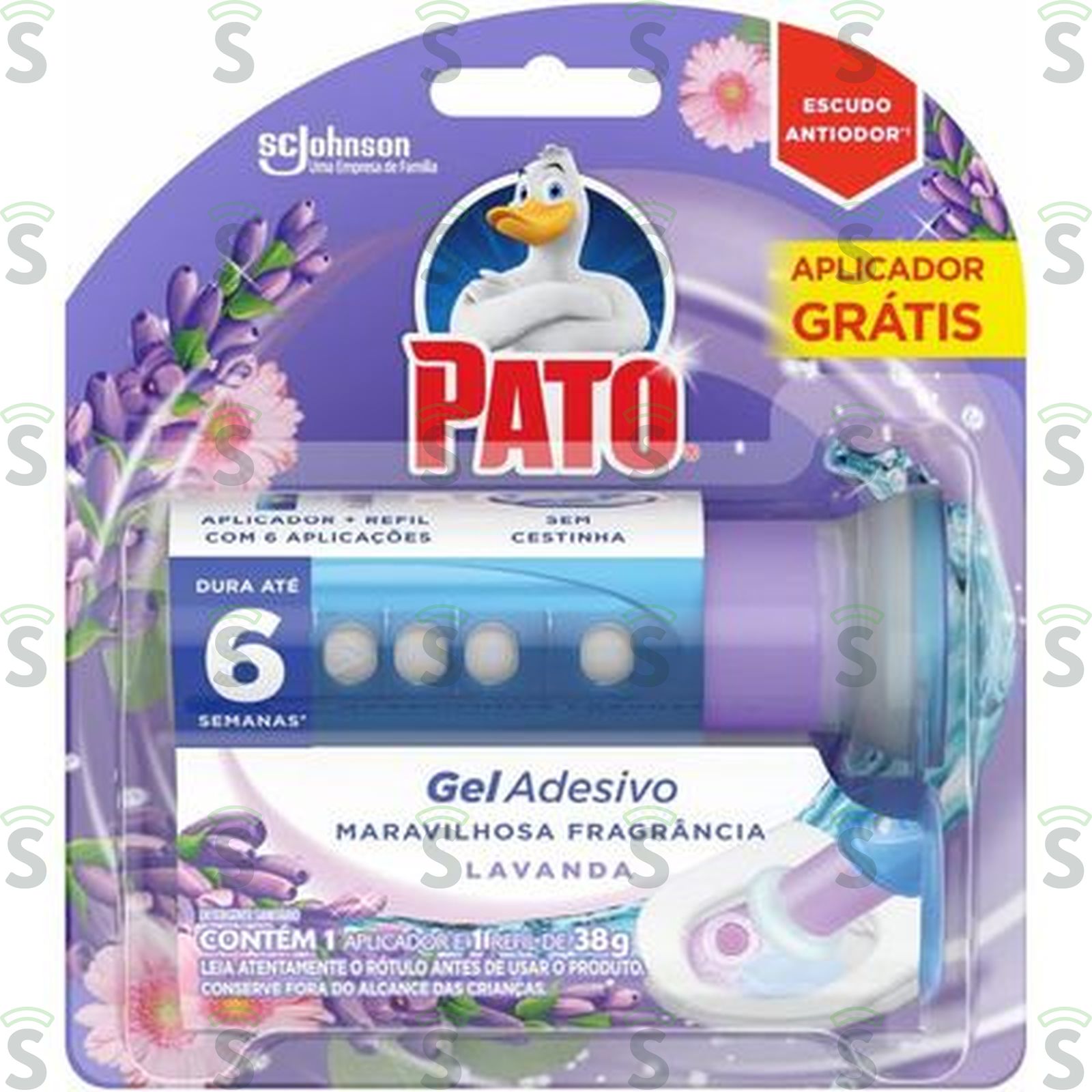Detergente Sanitário Gel Adesivo Lavanda Pato Grátis Aplicador 38G