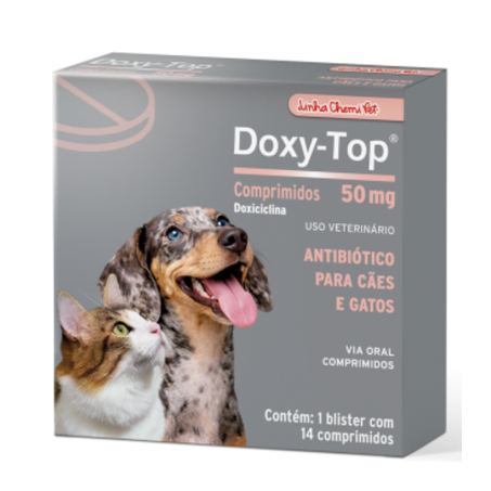 Antibiótico para Cães e Gatos Doxy-top 50mg