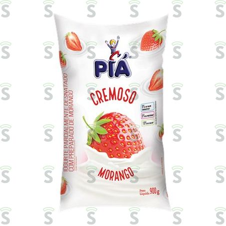  Pia-iogurte Cremoso Morango 900g Saco