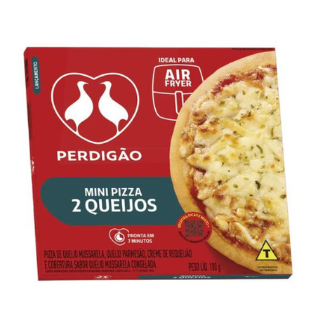 Mini Pizza Perdigão 2 Queijos Cong 180g