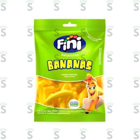 Bala Gelatina Fini Bananas 100g