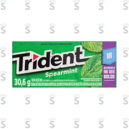  Goma de Mascar Trident Spearmint 30.6g