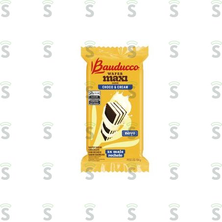 Biscoito Wafer Bauducco Maxi Cookies 117g