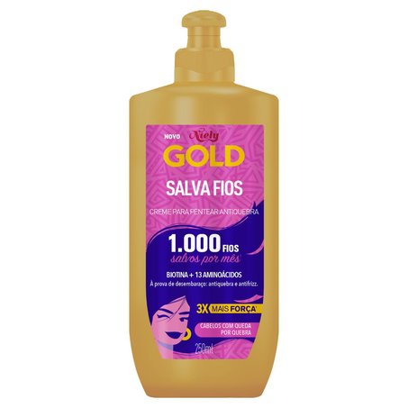 Creme para Pentear Gold 250g - Salva Fios