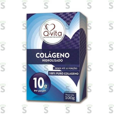  Colágeno Hidrolisado Q-vita Caixa 100gr
