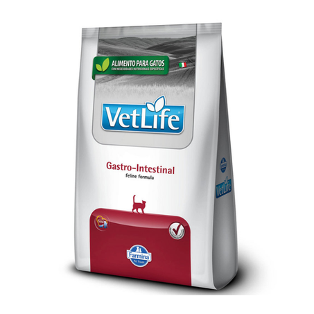 Ração Vet Life Natural Gastro Intestinal para Gatos Adultos 400Gr