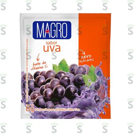  Refresco Em Pó Magro Zero Uva Sachê 8g
