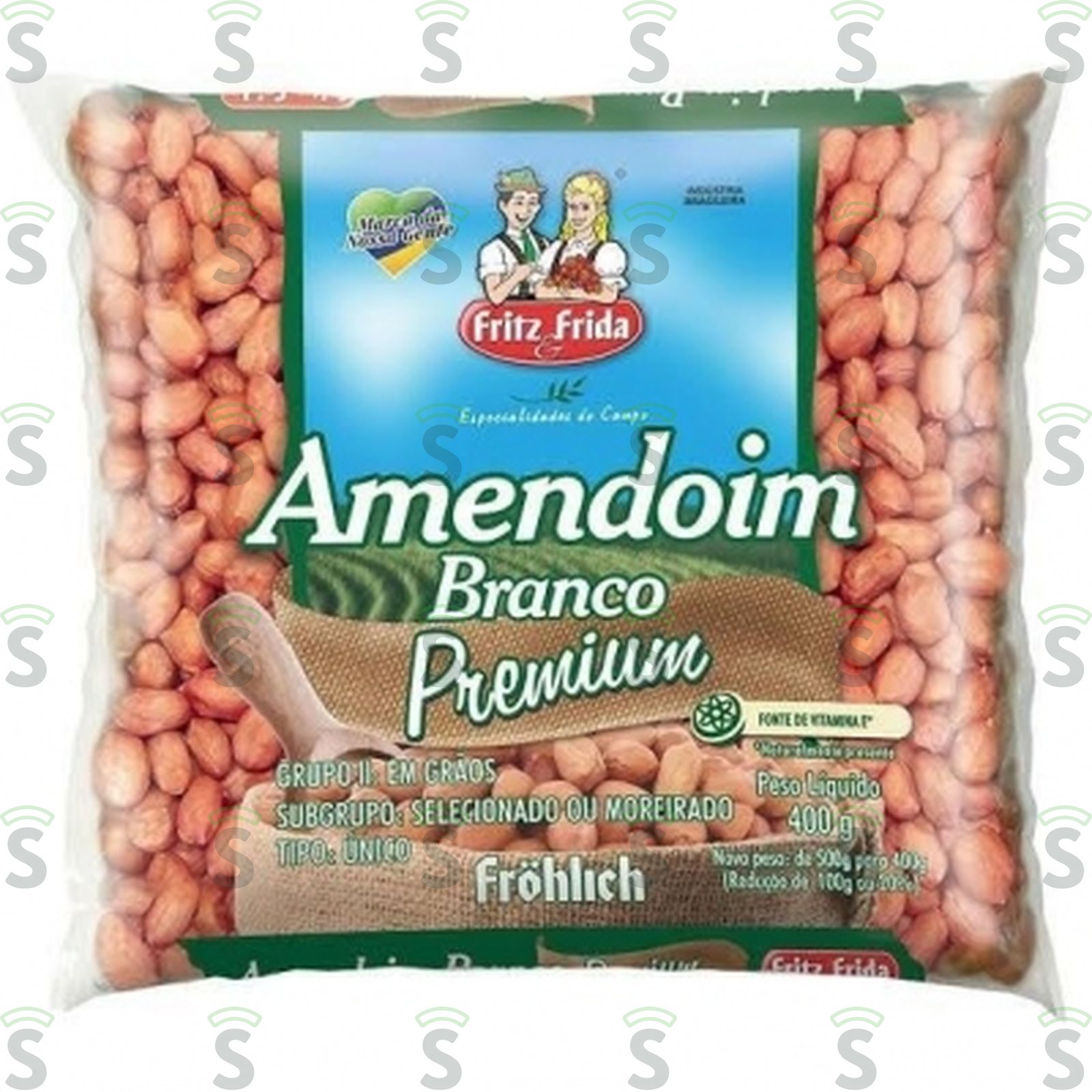 Amendoim Fritz & Frida Bco Premium 400G