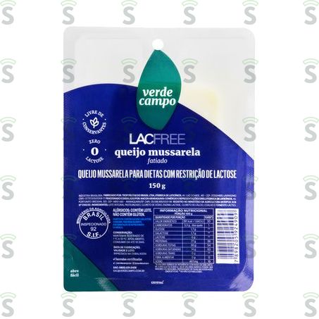  Queijo Mussarela Verde Campo Lacfree 150g