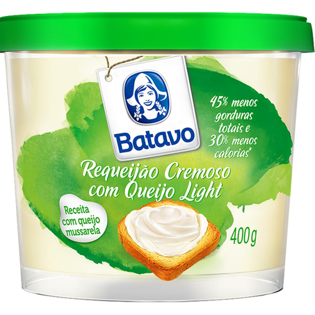 Requeijão Cremoso Batavo 400g - Light