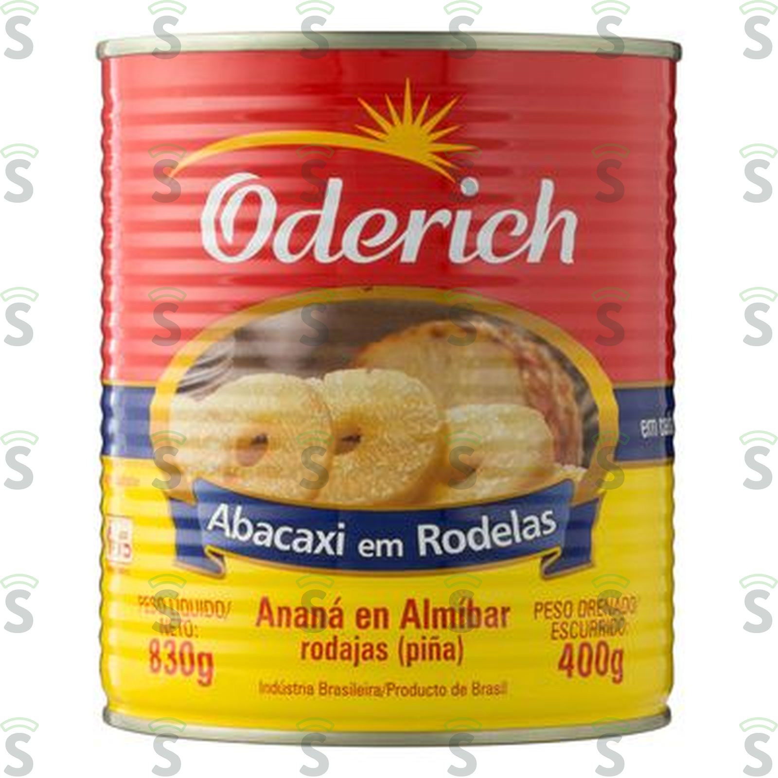 Abacaxi em Calda Oderich Rodelas Lata 400G